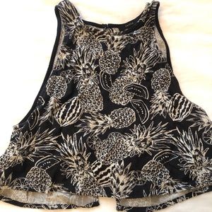 Aritzia Talula Open Back Tropical Tank Top